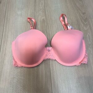 Victoria's Secret NWT 32DD Lightly Lined Dream Angels Perfect Coverage Bra, Pink